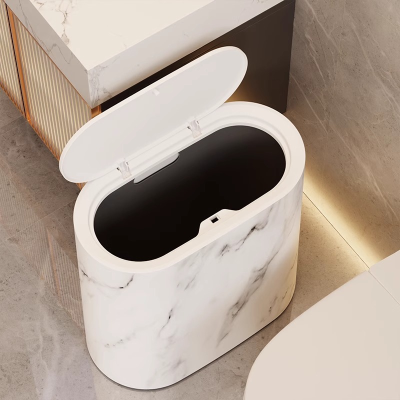 Trash Can Household 2024 New Toilet Toilet Hotel Homestay with Lid Kitchen Living Room Gap Trash Can