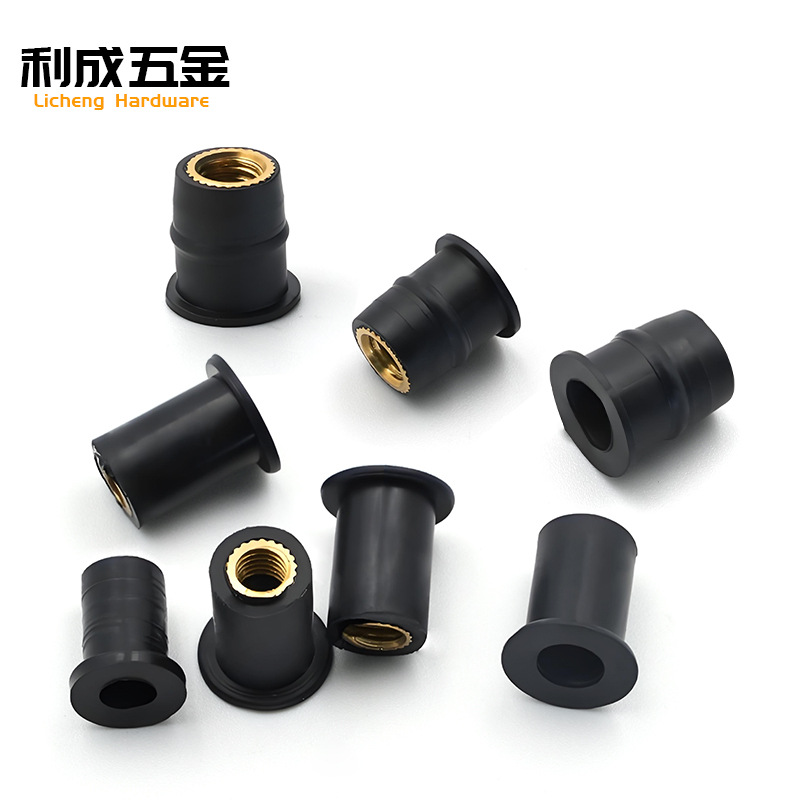 Licheng manufacturers supply m4 m5 m6 windshield copper rubber nuts