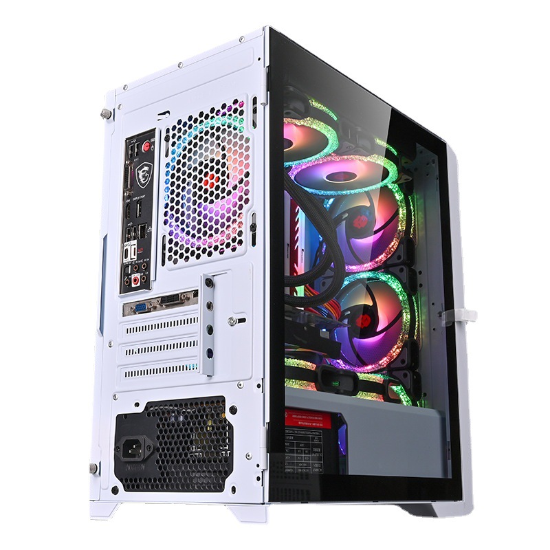 Cross-border dust player M2 wide-body tempered glass computer case desktop cartoon e-sports game Main case