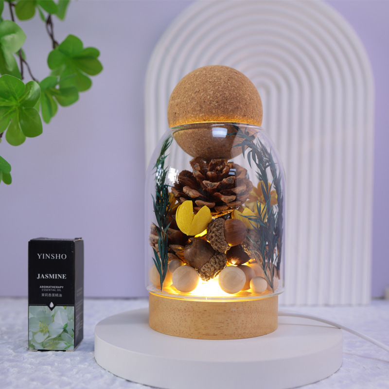 Материалы для ароматерапии без огня, включая светящийся базовый состав, стиль Mori, домашнее внутреннее ароматическое украшение, ручная работа