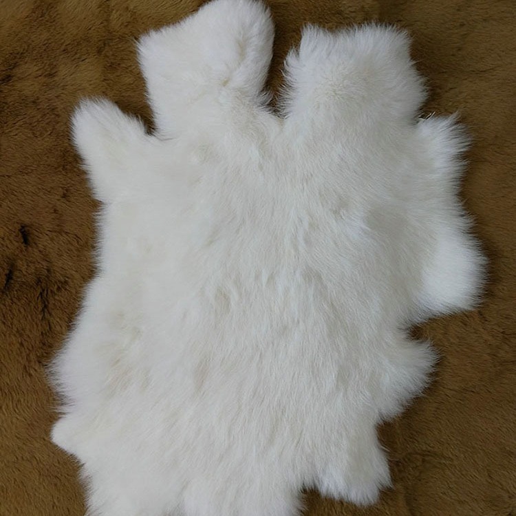 Manufacturer Processing Rabbit Fur Rabbit Fur Crafts Clothing Performance Props Accessories Knee Pads Cooked Rabbit Skin Whole Sheet