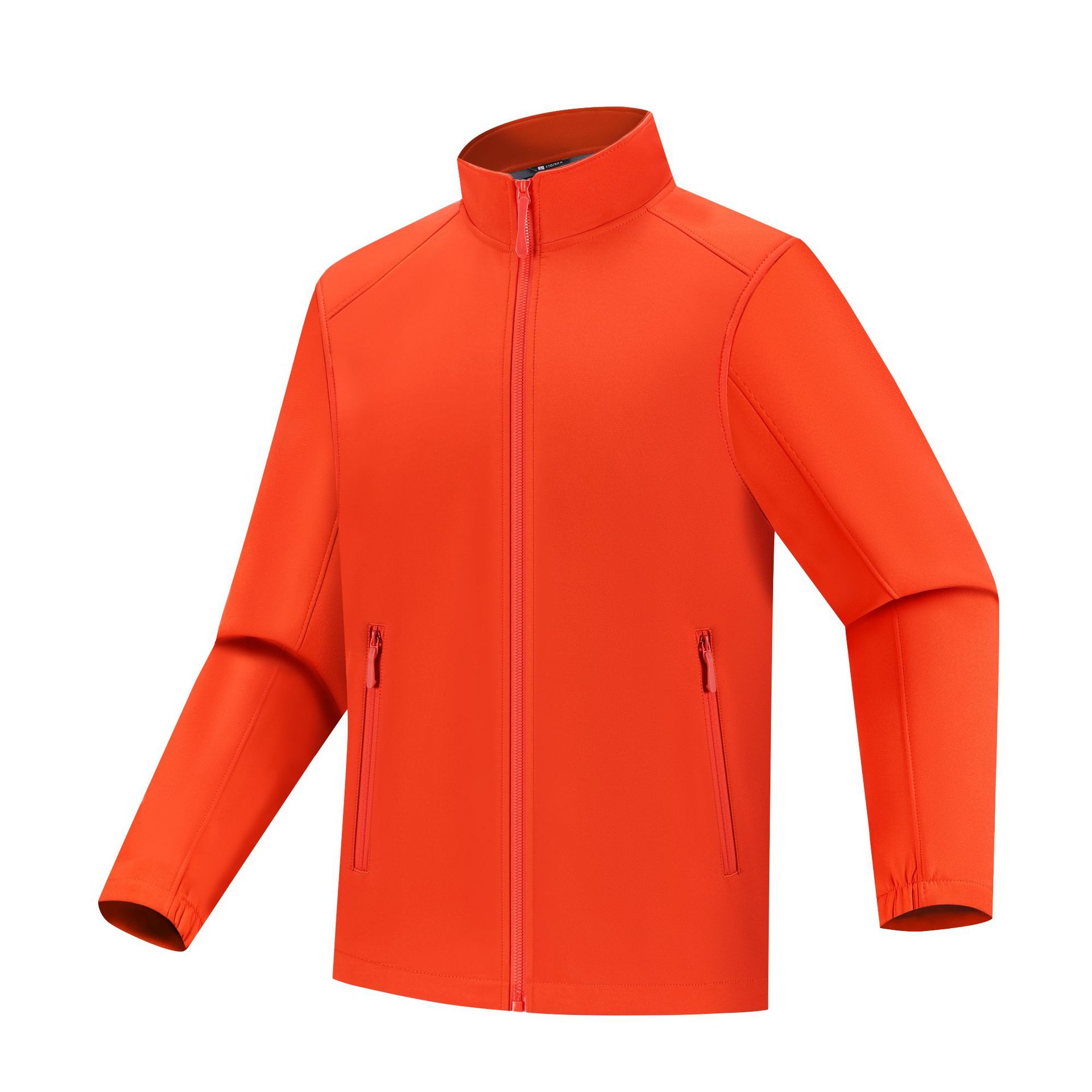 Soft Shell Stand Collar Fleece Jacket Embroidered Autumn and Winter Waterproof Warm Jacket Work Clothes Group Clothing Printing