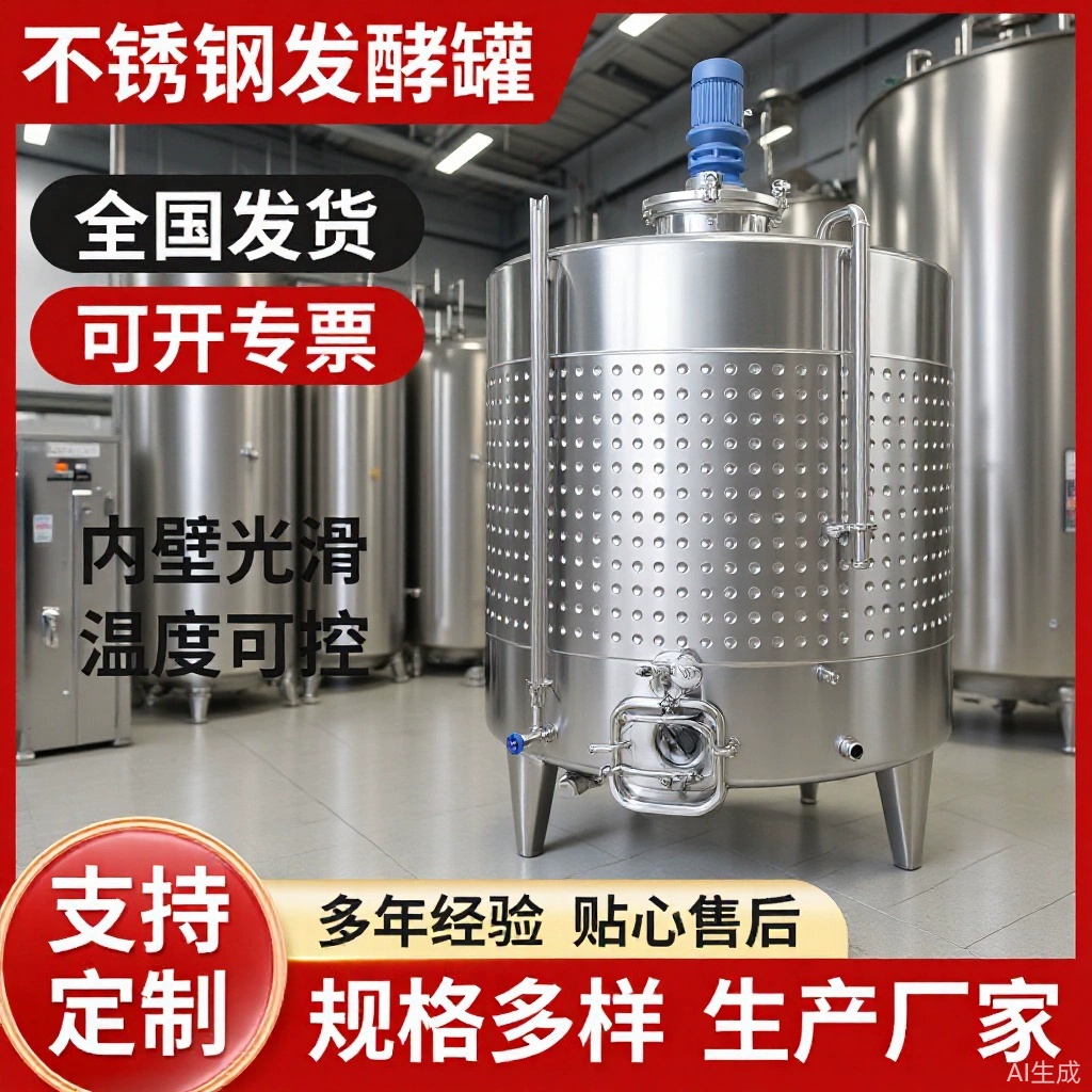Реактор ферментации 0.5T1T3T5T, ферментационный бак 316, смешивающий ферментационный бак, бак для хранения, смешивающий бак