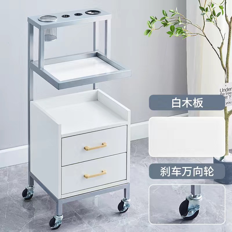 New barber shop stroller hair salon special hot dyeing cart multi-functional storage rack barber shop tool cabinet wholesale