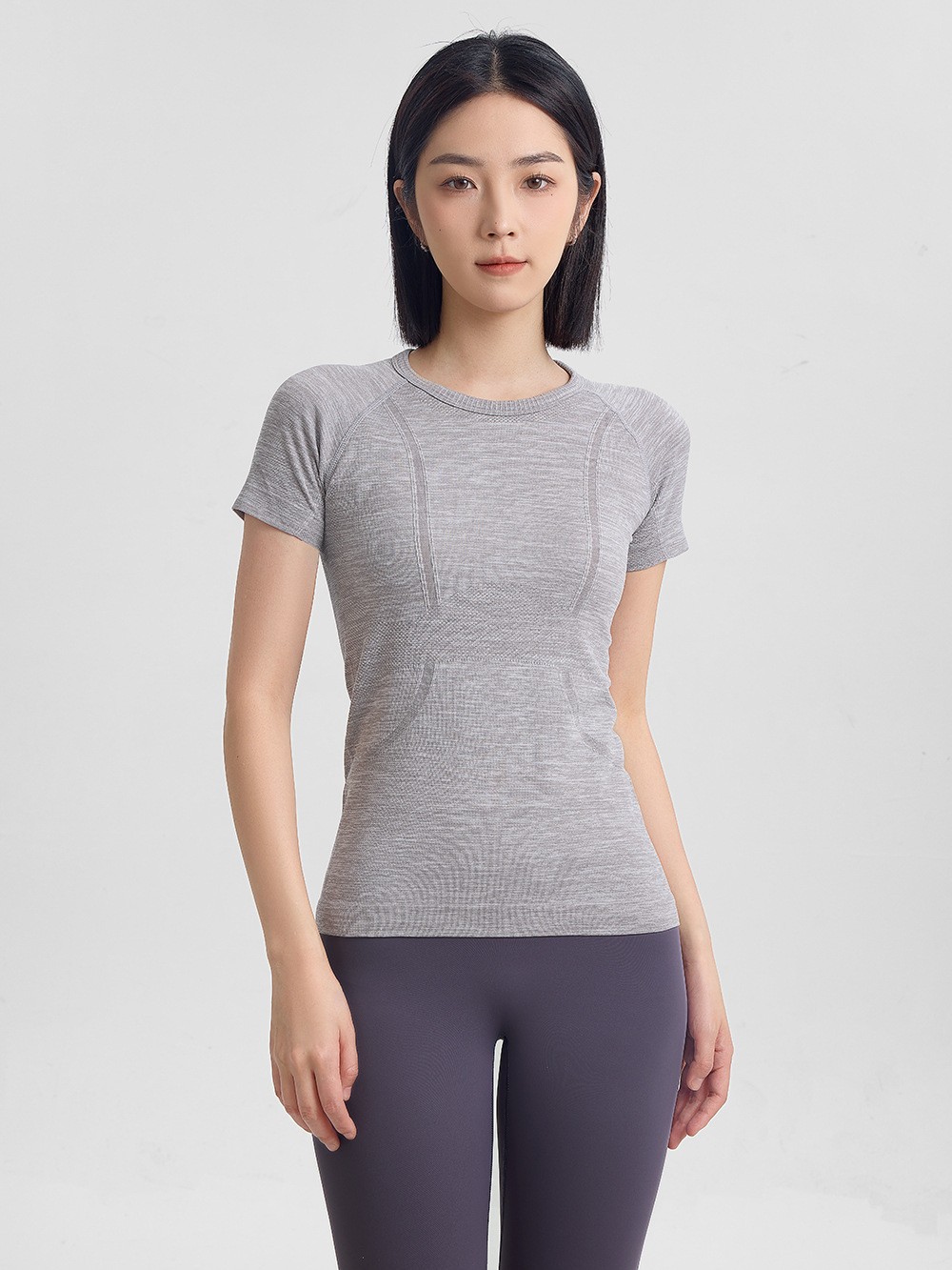 Stretch Sports Short-sleeved Summer Running Quick-drying T-shirt Women's Tight Yoga Clothes Top Pilates Training Fitness Clothes