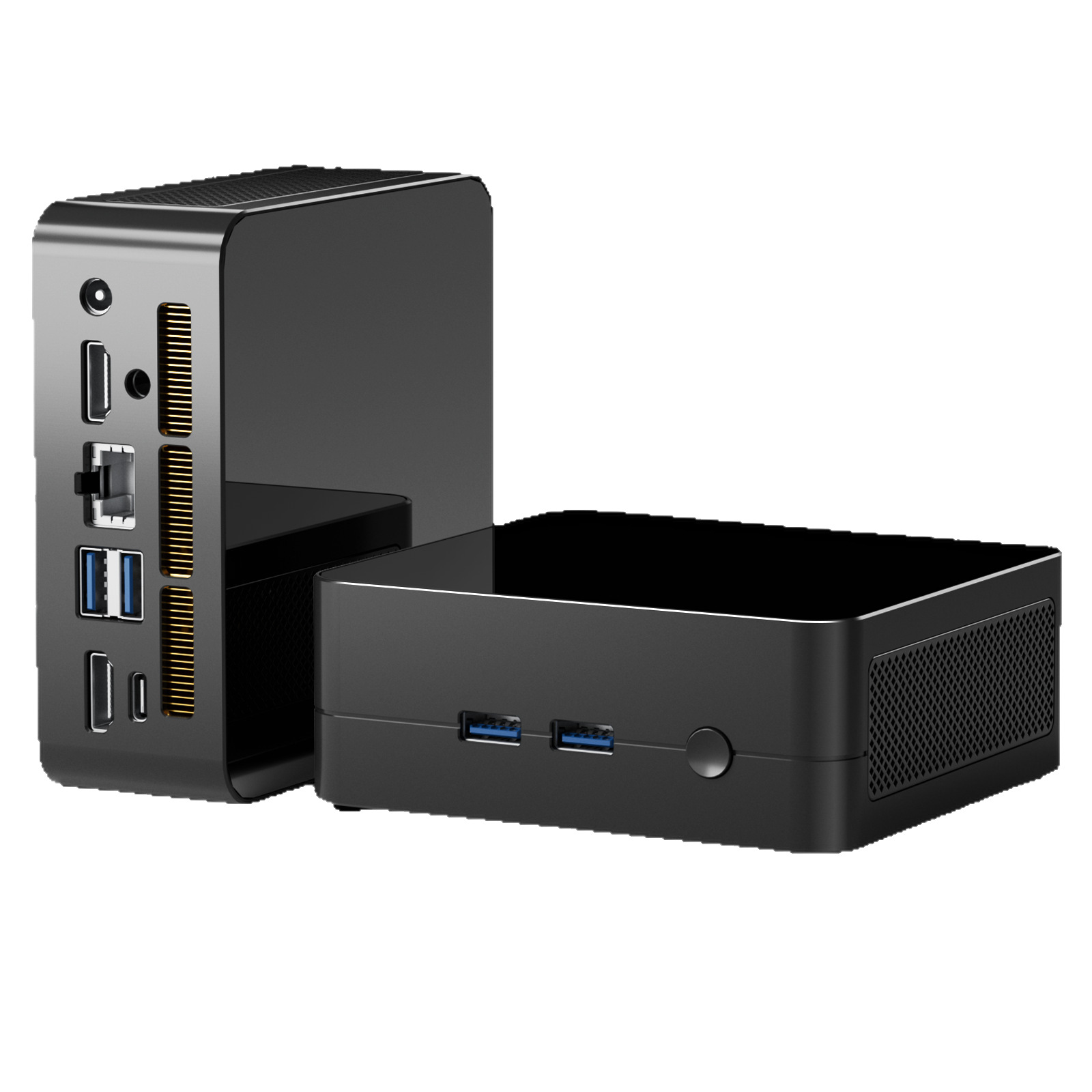 Zhiben Mini Host Amd Ryzen R5-3550H Portable Mini Pc for Office, Gaming, Home Theater, 4K3 Screen