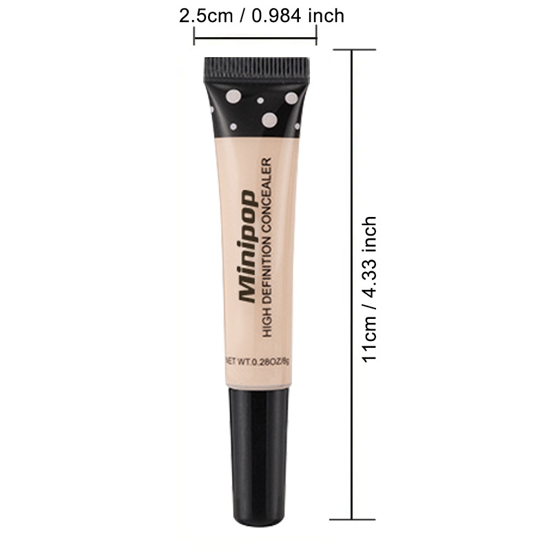 Cross-Border Makeup Minipop 8-Color Tube Concealer Concealer, Contouring, Nourishing Foundation Liquid to Cover Dark Circles and Acne Marks