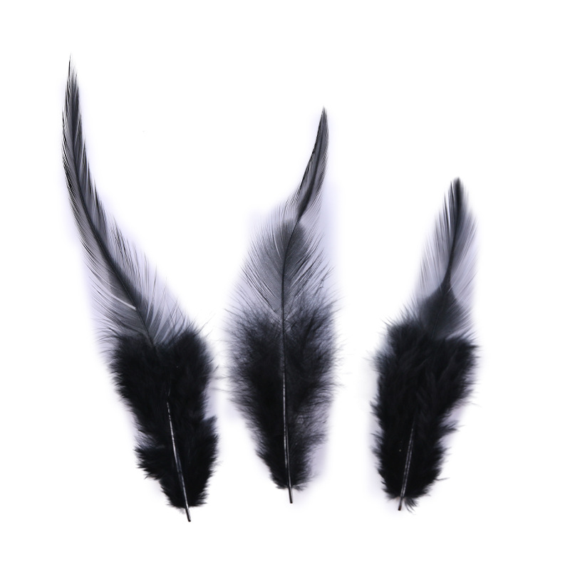 Factory direct long red pointed feather color chicken feather catcher dream net cat stick decorative accessories diy handmade materials