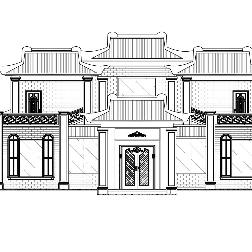 Design Drawings of Two-Story Houses Built in Rural Areas, New Chinese-Style Modern Style Small House Drawings, New Custom Design