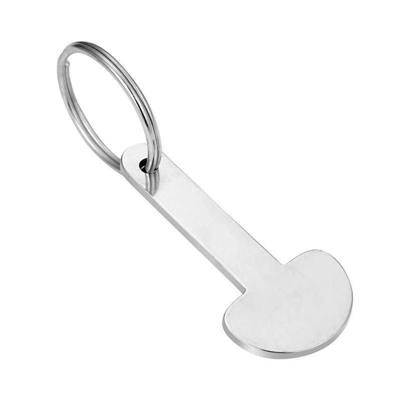Stainless steel keychain accessories foreign trade supply pendant foreign supermarket cart anti-lost label key card
