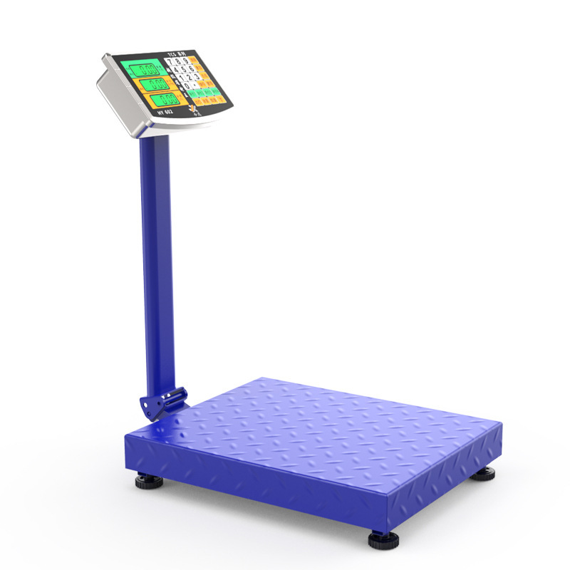 Commercial Weighing Electronic Scale, Pricing Scale, Stainless Steel Folding 150kg Scale, Lcd Display, Foldable and Portable