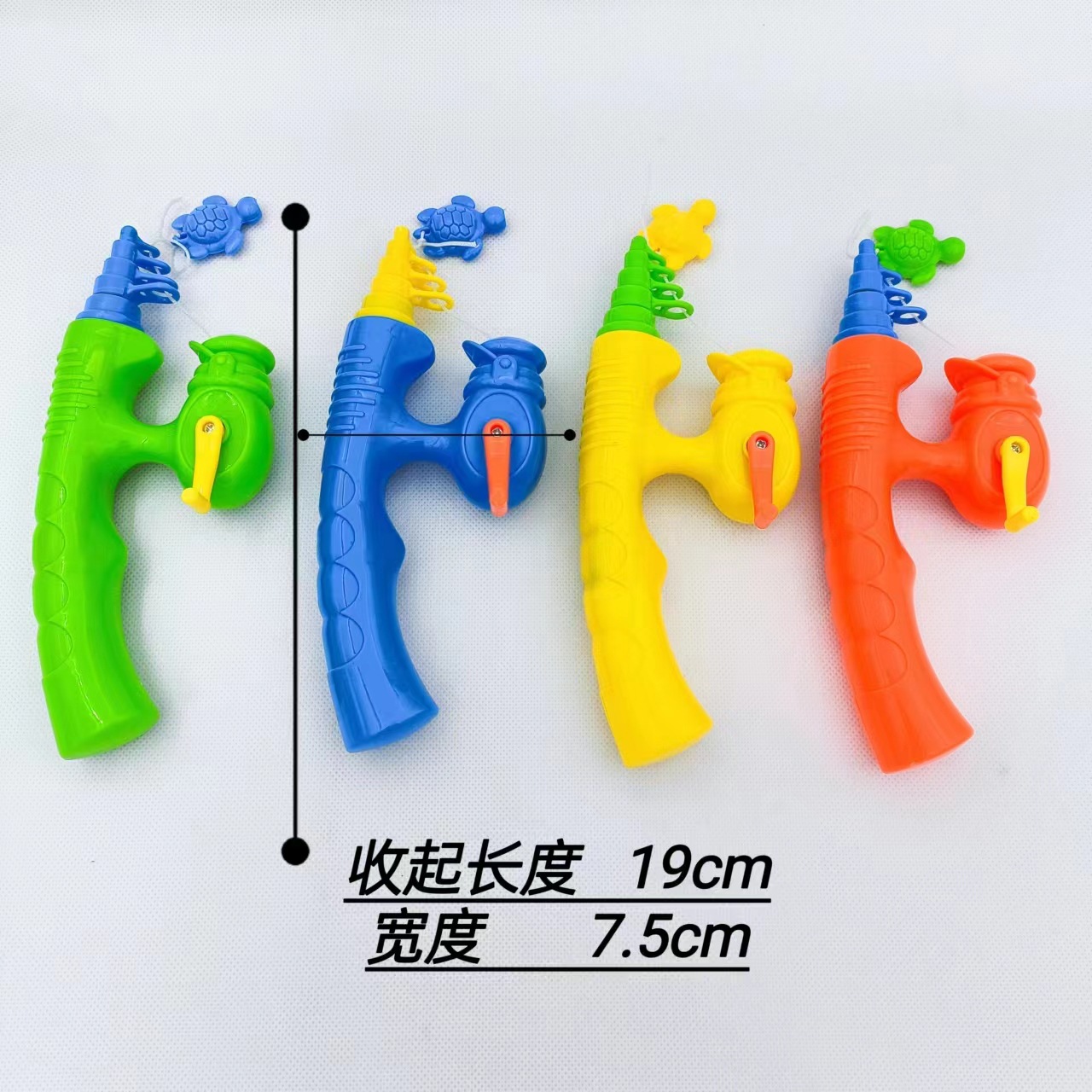 Children's Fishing Toys Park Square Amusement Park Street Stall Magnetic Fishing Fake Fish Bulk Fishing Rod Net Fishing Wholesale