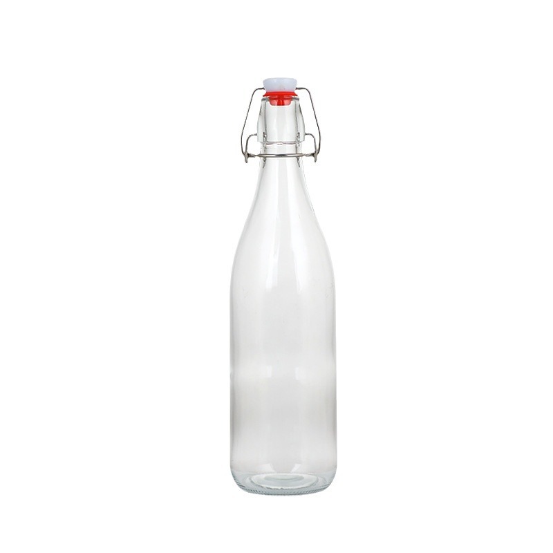 Manufacturer Wholesale Snap-on Glass Bottle Thickeneded Transparent Juice Glass Beverage Bottle Flavored Beverage Yogurt Bottle Fruit Wine Bottle
