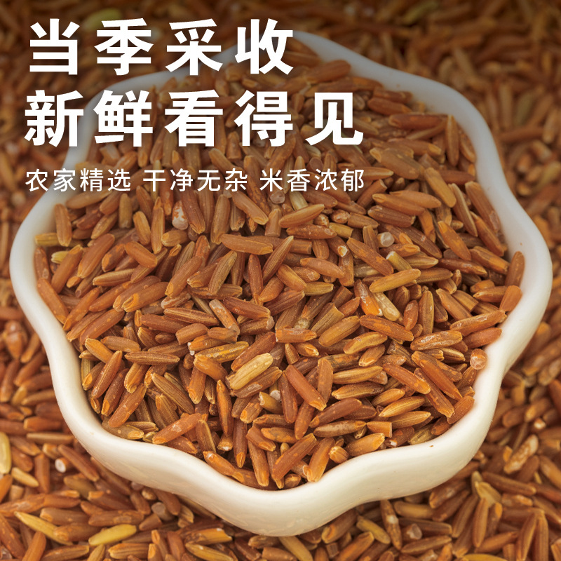 Red Rice 500g Red Rice Wholesale Whole Grains Red Brown Rice Whole Grains New Rice Oem