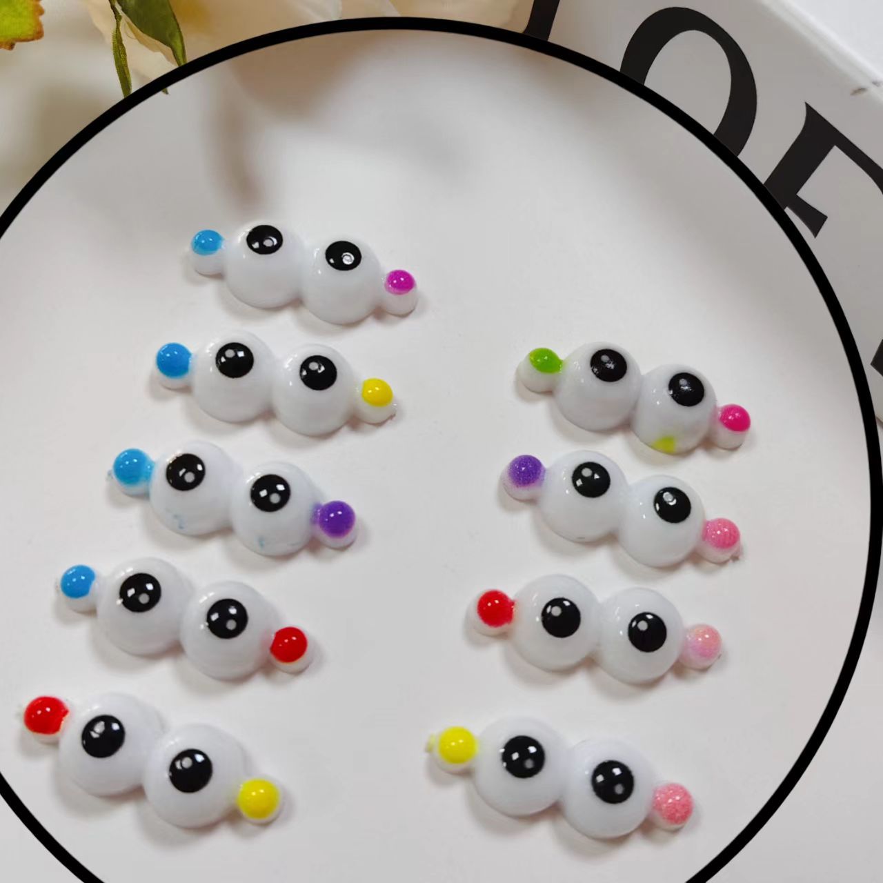 Оптовая продажа новых корейских полупрозрачных аксессуаров серии «Глаза животных», аксессуары для декора помпонов