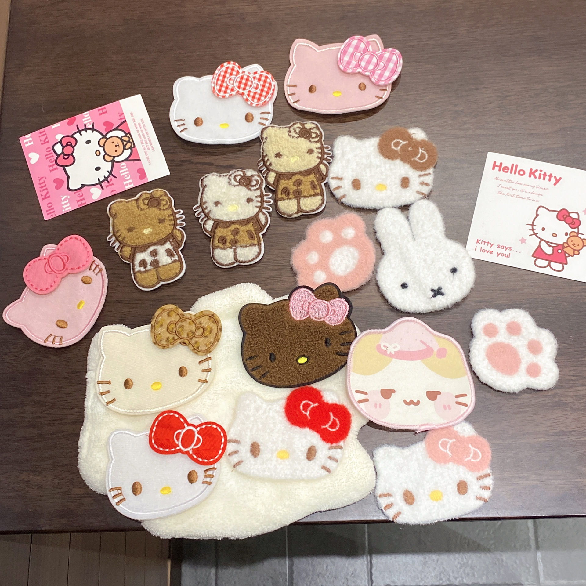 Наклейки для челки с кошкой Кт для детей, милые аксессуары для волос с липучкой для девочек с небольшим объемом волос