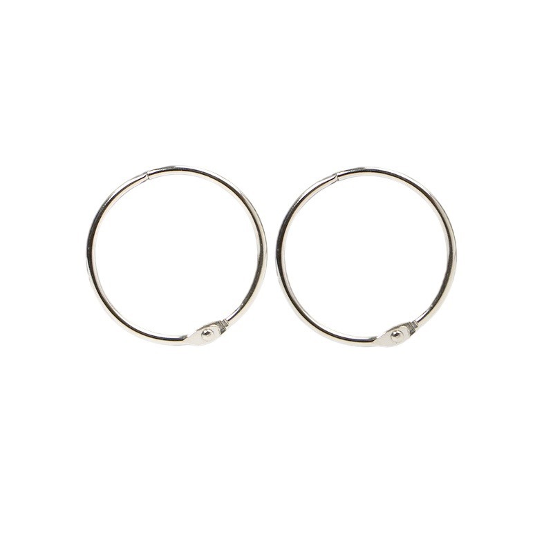 Factory cross-border metal open ring iron book ring photo album card ring desk calendar card ring binding ring buckle ring in stock wholesale