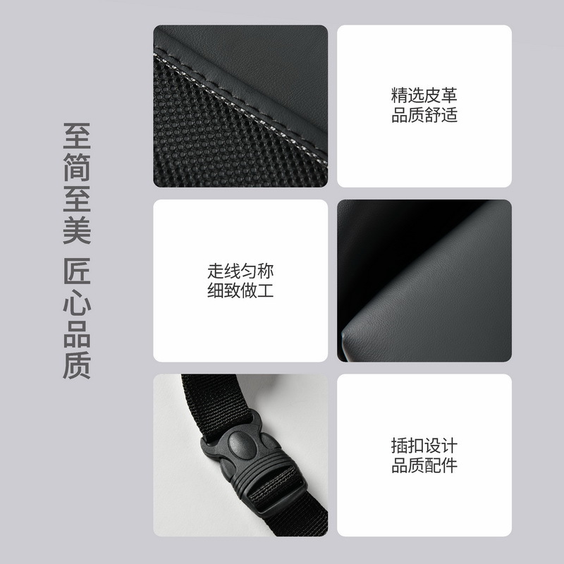 Black Hanging Bag Car Seat Back Storage Bag Mobile Phone Water Cup Leather Multifunctional Storage Car Seat Back Hanging Bag