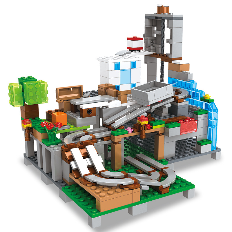 Compatible with Lego Bricks, Minecraft Mechanism, Cave Puzzle Assembly Toy, Color Box Packaging [Cross-Border Exclusive]