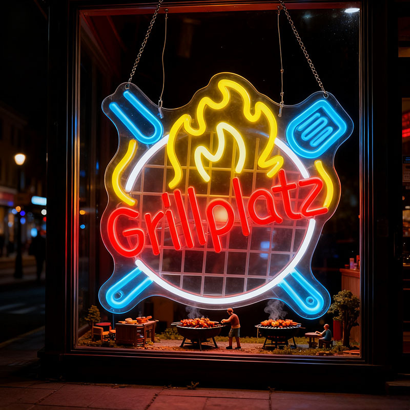Led Neon Grillplatz Bbq Sign Light Creative Kitchen Restaurant Decoration Internet Celebrity Atmosphere Light