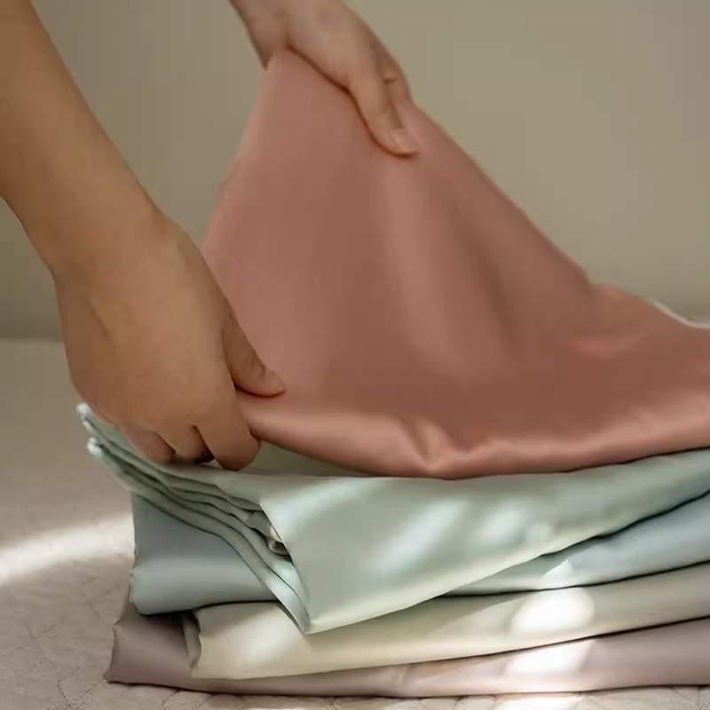 Cool 60-Count Lyocell Tencel Summer Blanket Air-Conditioned Blanket Pure Color Ice Silk Office Nap Blanket Summer