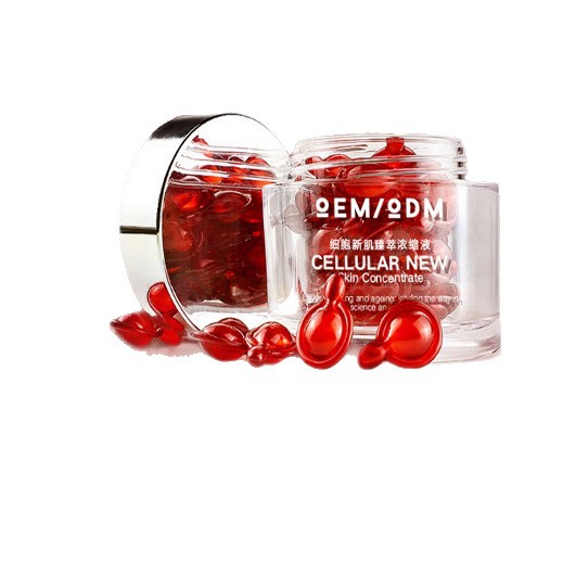 Customized Cell Natural Moisturizing Capsule Essence Collagen Nicotinamide Facial Oil Single-Use Professional Private Label 
