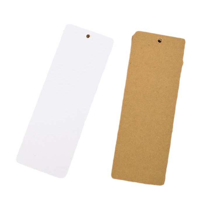 Creative bookmark hand-painted card blank rounded corner bookmark DIY Kraft paper White Card Punch