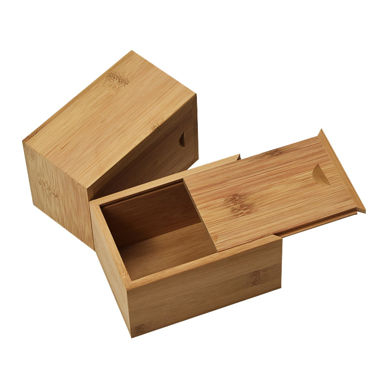 Environmentally friendly bamboo box making small size pull-out lid bamboo box spot multi-size gift box bamboo wholesale wooden box