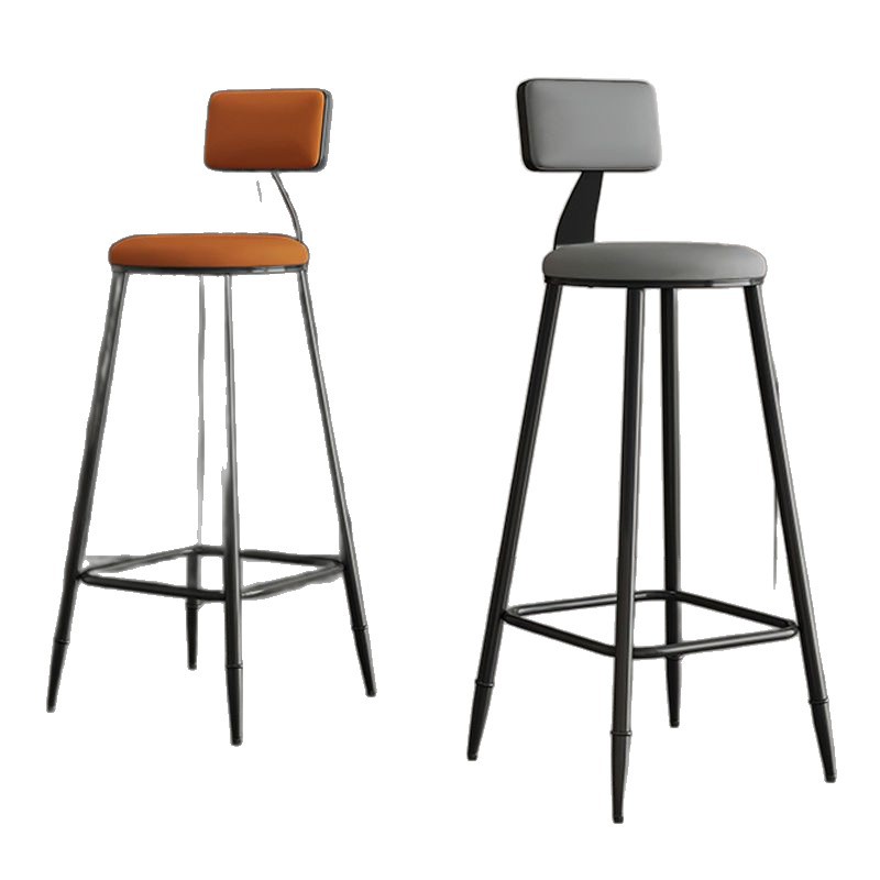 Bar Chair Industrial Style High Stool Bar Chair Home Backrest High Chair High Stool Iron Bar Stool Front Desk High Table