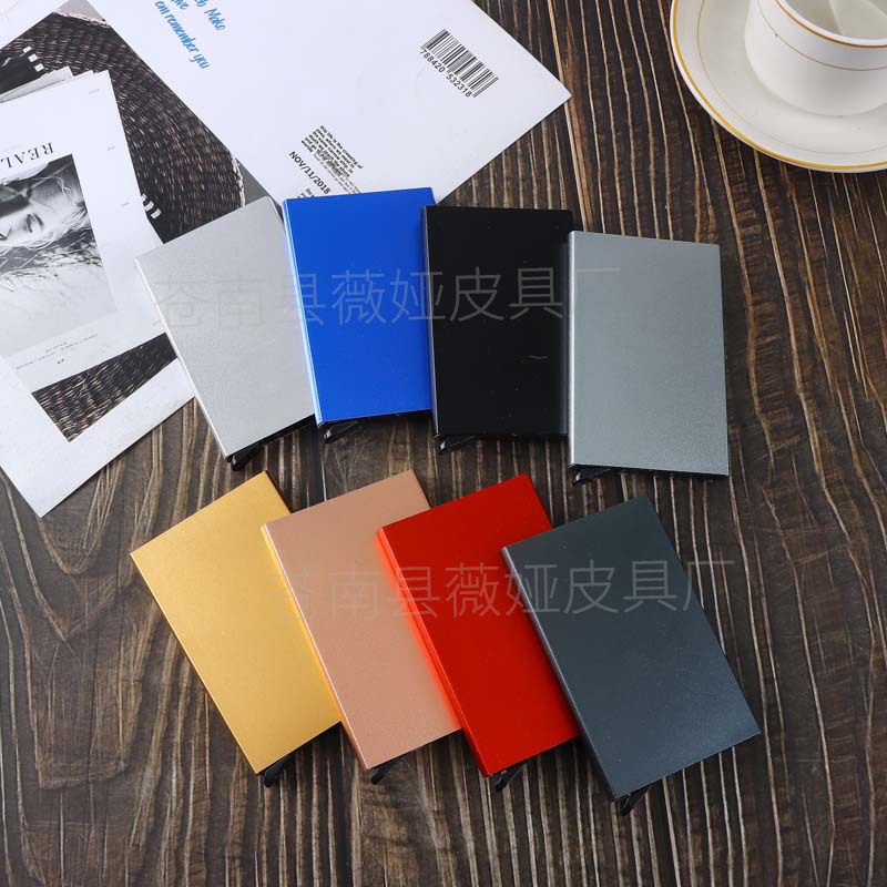 Spot Rfid Card Box Credit Card Membership Card Automatically Pops up Anti-Theft and Anti-Magnetic Creative Metal Card Box Custom Wholesale