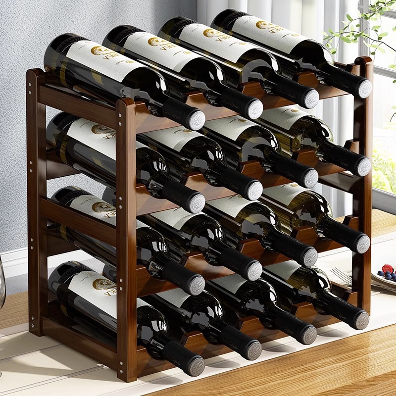 Red Wine Rack, Home Wine Rack, Display Rack, Wine Cabinet Storage Rack, Multi-Bottle Grids for Wine, Simple Desktop