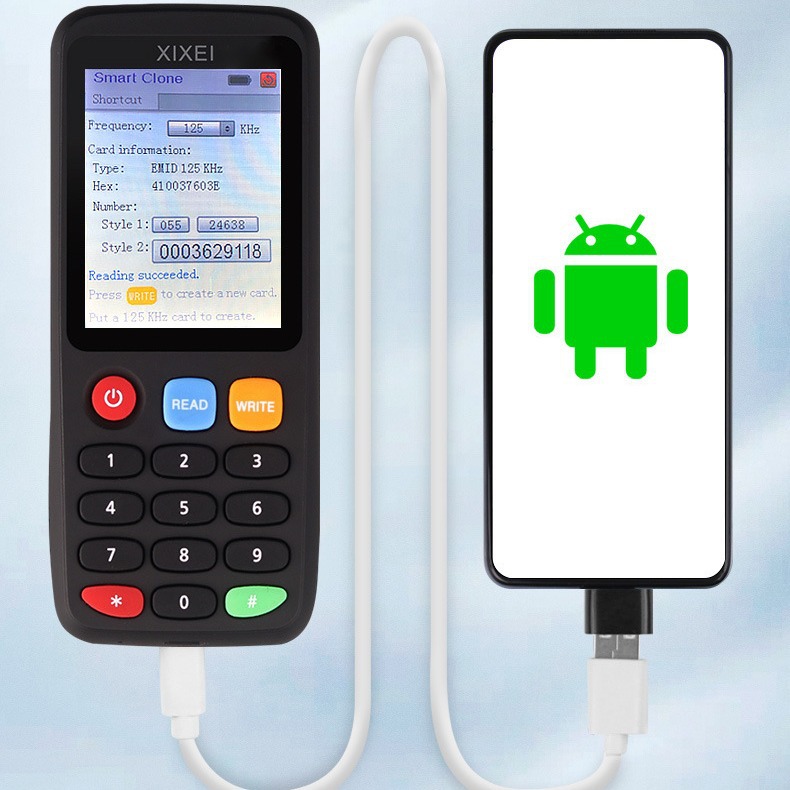 RFID cross-border foreign trade access control card reader ID replicator X7 Chinese and English full encryption IC replicator copying machine