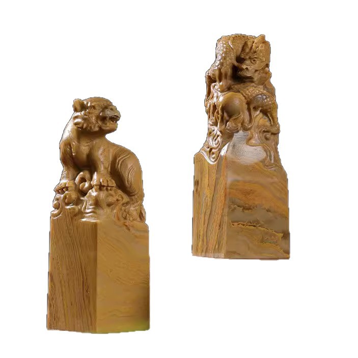 Name Seal, Private Seal Carving, Twelve Zodiac Signs, Shoushan Stone Name Calligraphy, Chinese Painting, Book Collection Seal, Seal Material Wholesale