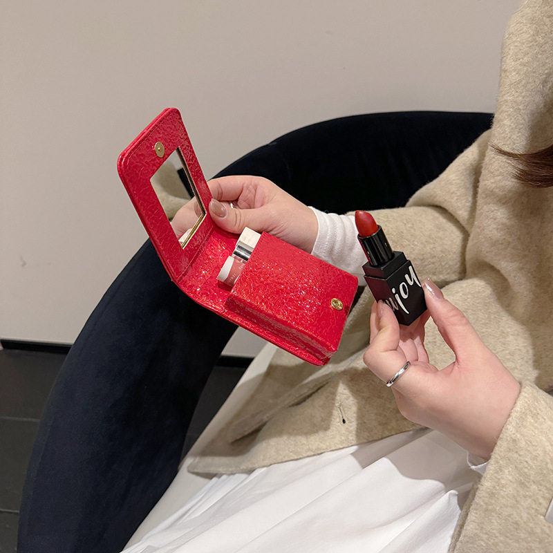 Сумка для хранения губной помады из PU, портативная защита для губной помады, мини-сумка для хранения губной помады оптом