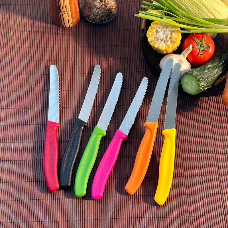 For Amazon cross-border steak knife dessert knife fruit knife tomato knife, oblique grinding blade, sharp and durable,