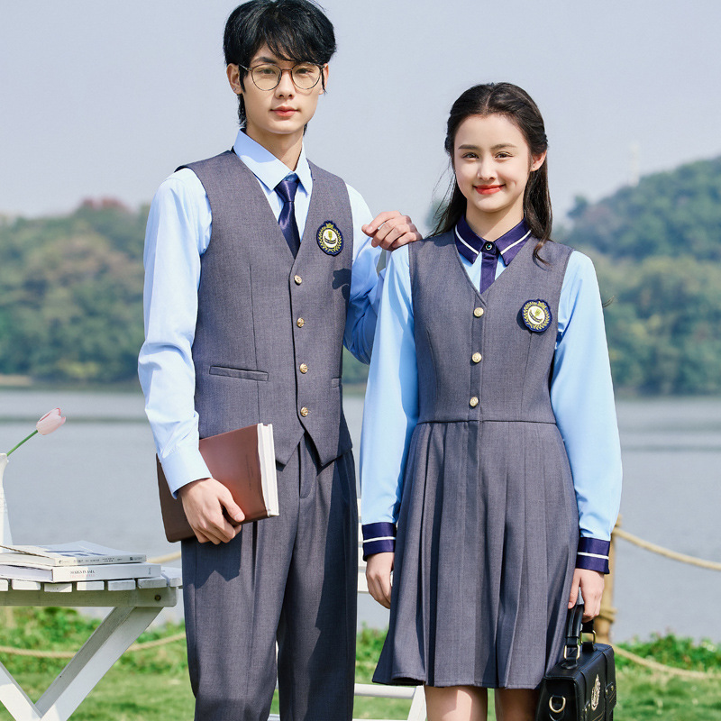 Summer Professional Dress Two-Piece Suit Preppy Style Jk Uniform Kindergarten Teacher Work Clothes Female Kindergarten Teacher Uniform