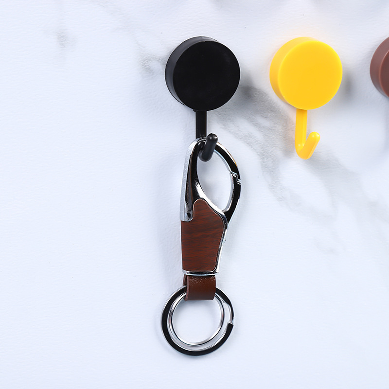 Macaron Small Hooks Come with Sponge-Backed Adhesive Hooks, No Trace Hooks Behind the Door, Kitchen and Bathroom Cute Small Sticky Hooks Wholesale