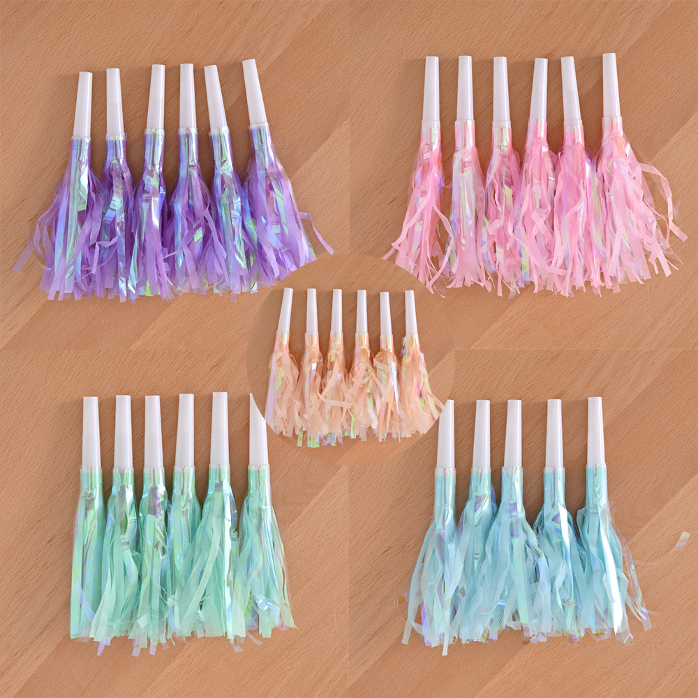 Цветная бумага для фэнтези дракона дудка для дня рождения свадьбы рождественской вечеринки 6 шт./упак.