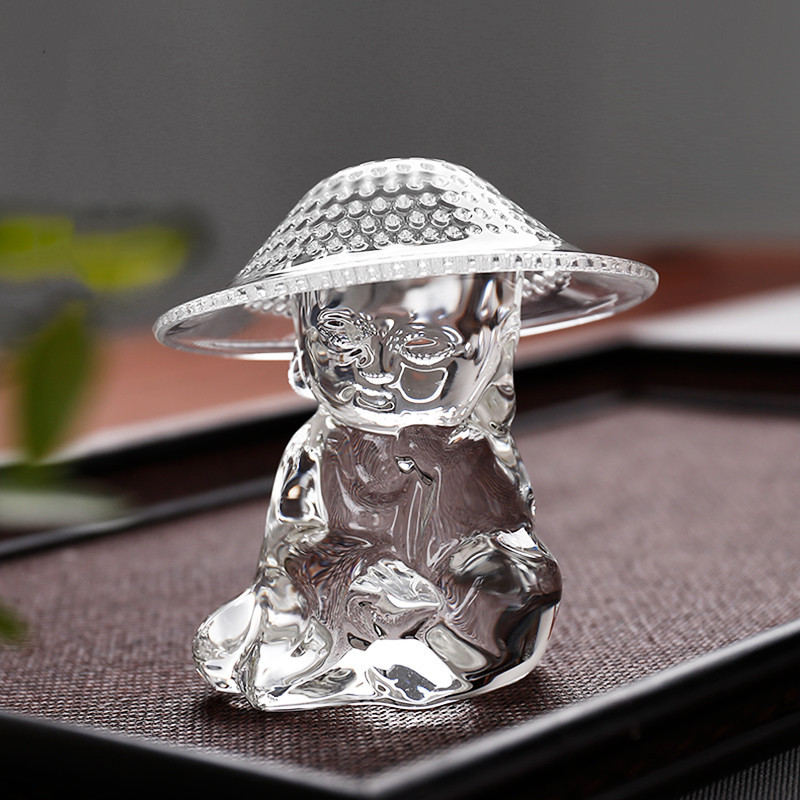 Internet Celebrity Heat Resistant Glass Integrated Tea Leakage Tea Water Separation Filter Glass Tea Filter Set Ornaments Tea Set Accessories