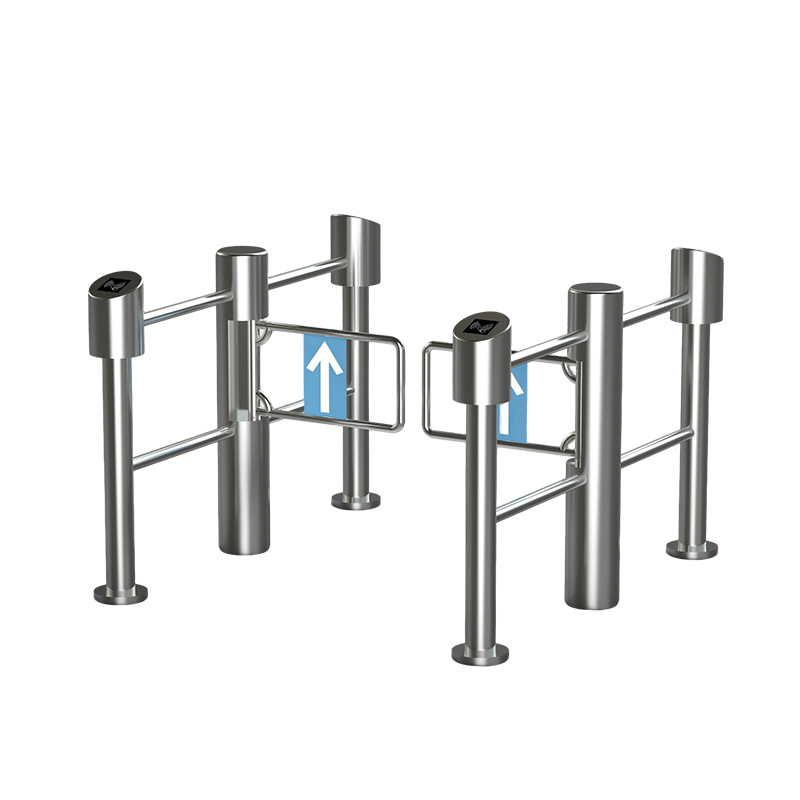 Supermarket Entrance and Exit Cylindrical Small Swing Gate Manufacturer Intelligent Swing Gate Infrared Sensor Face Recognition Access Control System Gate Machine