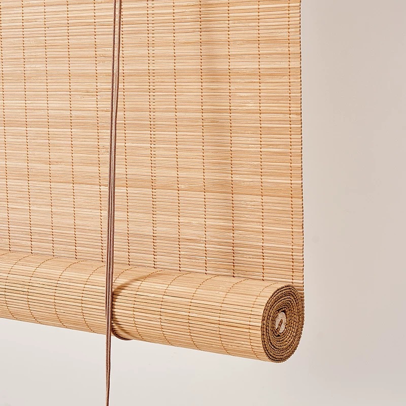 Bamboo Curtain Roller Curtain Curtain Roller-pull Household Door Curtain Hand-pull Japanese Lifting Sunshade Tea Ceremony Partition Curtain
