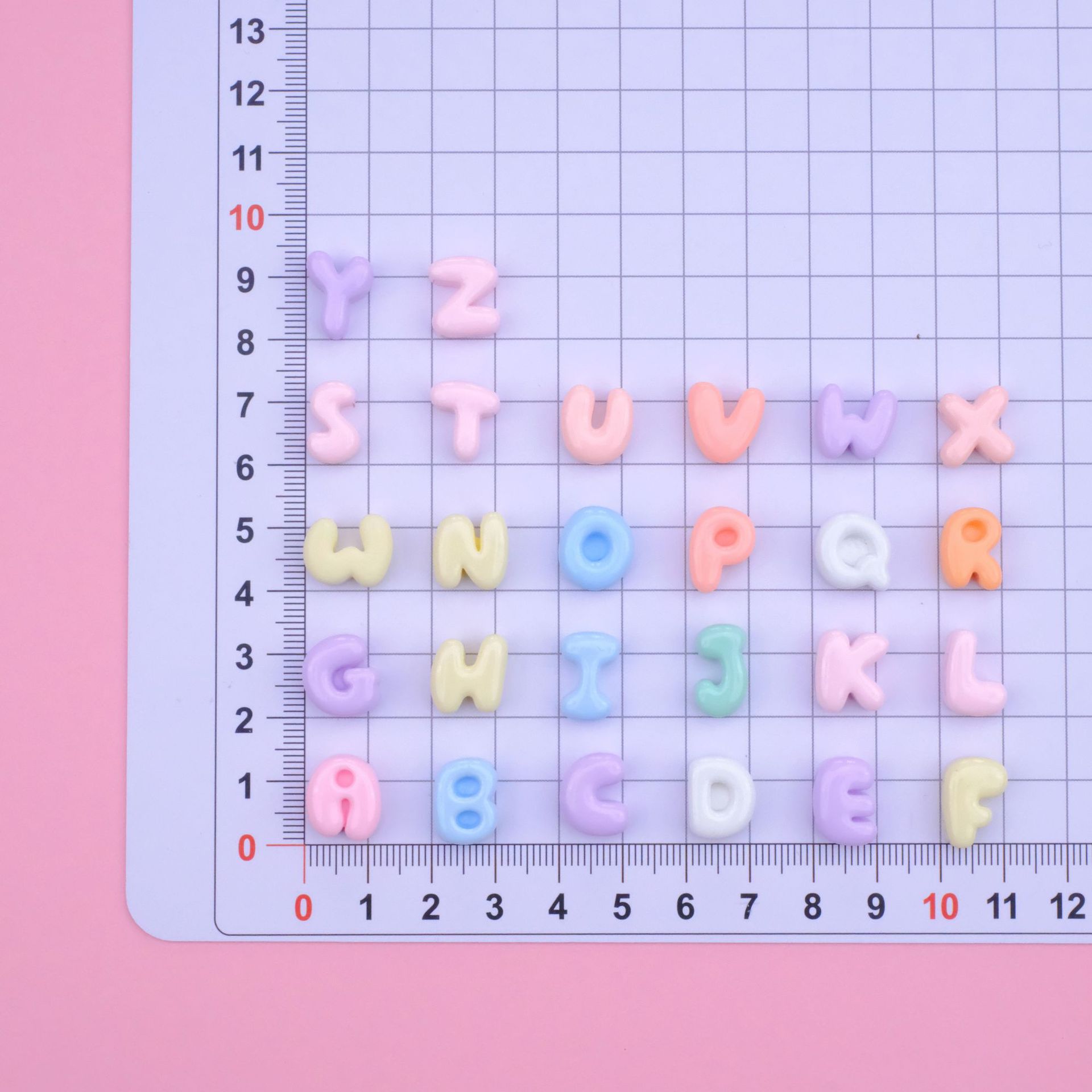 Single Selection of 26 English Alphabet Mini Resin Accessories Letters DIY Cream Glue Hair Accessories Materials