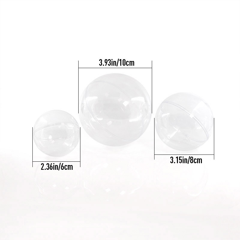 Оптовая продажа 6 см, 8 см, 10 см полых прозрачных рождественских шаров, пластиковых шаров для декорации на праздники и свадьбы, подвесные шары для торговых центров