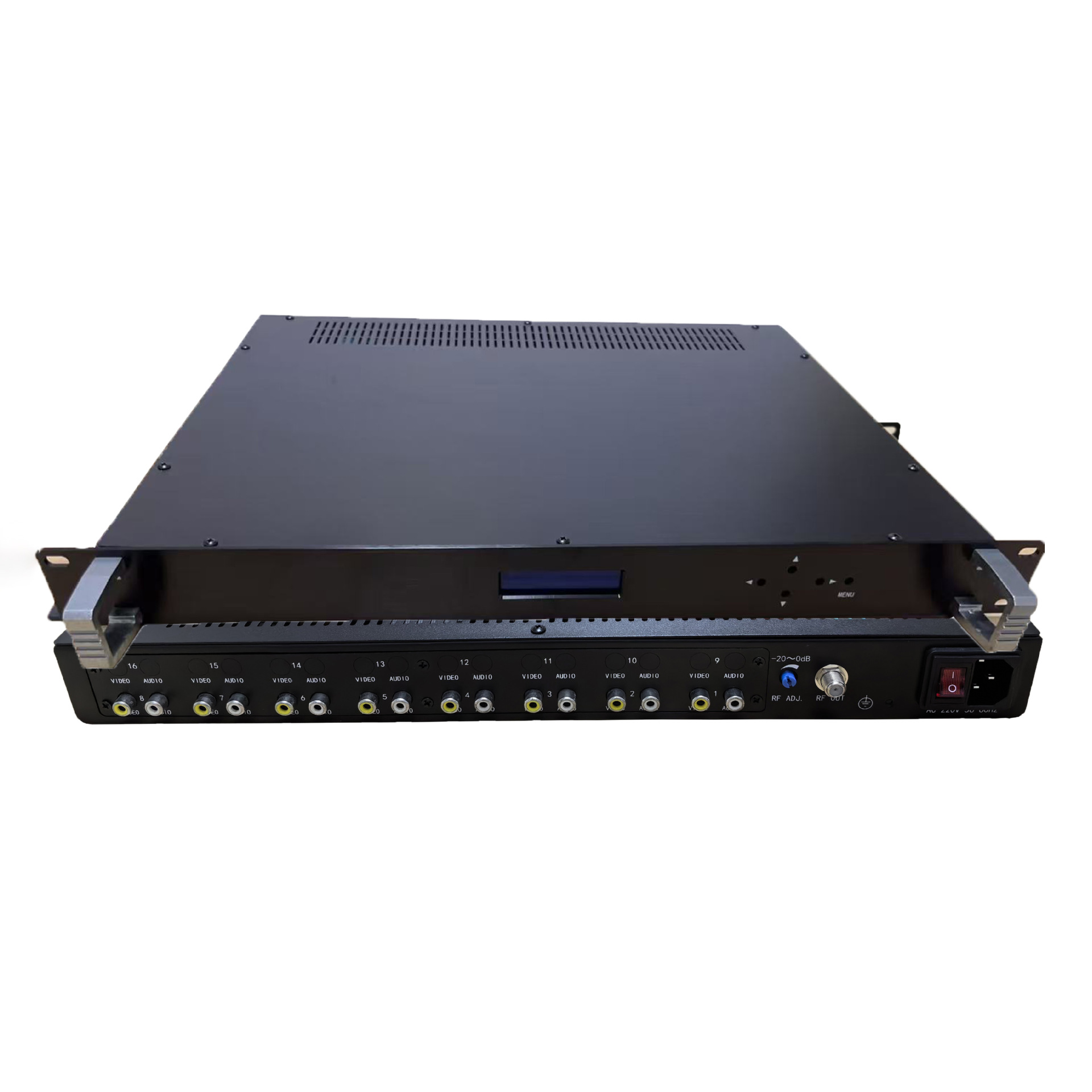 Аналоговый модулятор 8-канальный 16-канальный быстрая смена частоты гостиничный CATV фронтальный ТВ система AV в RF