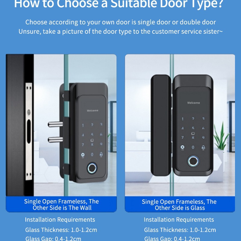 Graffiti intelligent management unlock access control machine glass access control machine mini program fingerprint password card swiping all-in-one machine