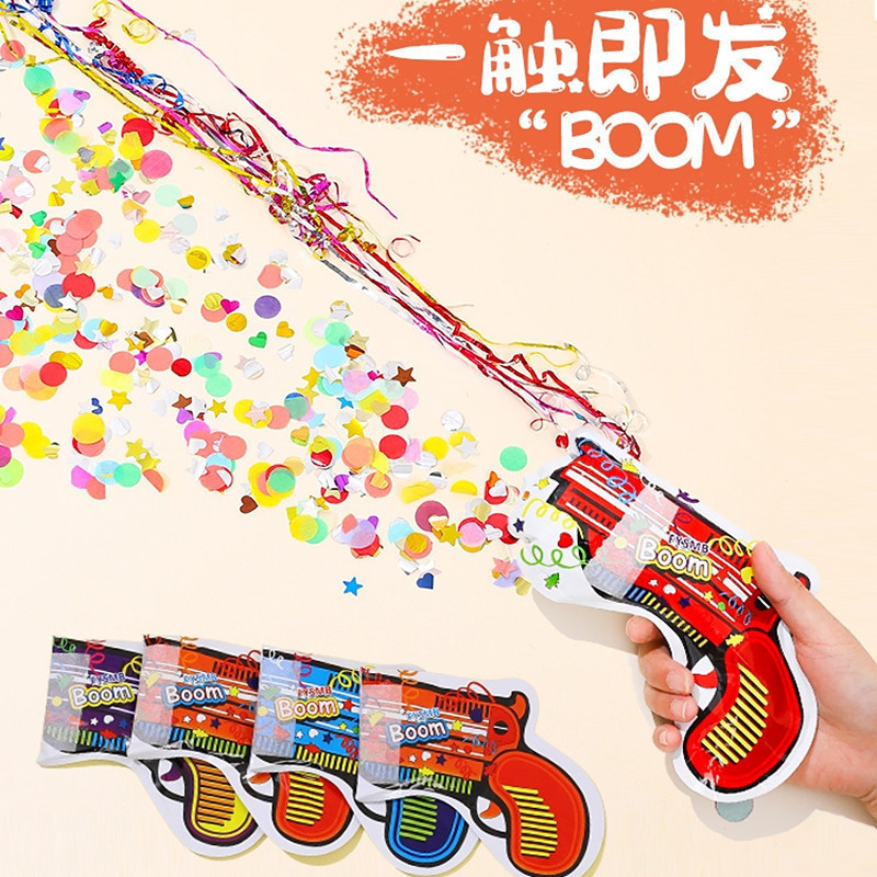 Надувное фейерверк-ружье для дня рождения, оформление сцены, атмосферная лента, маленькие фейерверки, цветная пленка, рождественская спрей-трубка