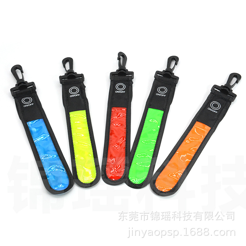 Led Luminous Lanyard Backpack Lanyard Reflective Lattice Lanyard USB Charging Outdoor Warning Light Luminous Backpack Lanyard