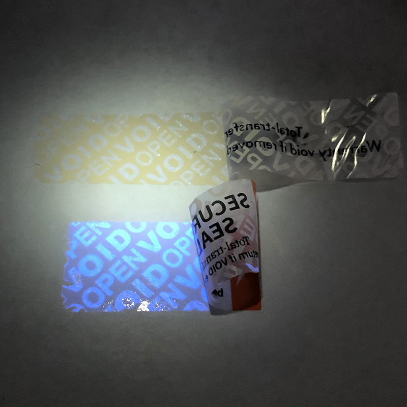 Customized Void Anti-Counterfeiting Label Luminous Uv Fluorescent Anti-Counterfeiting Sticker Self-Adhesive Label Customization Manufacturer