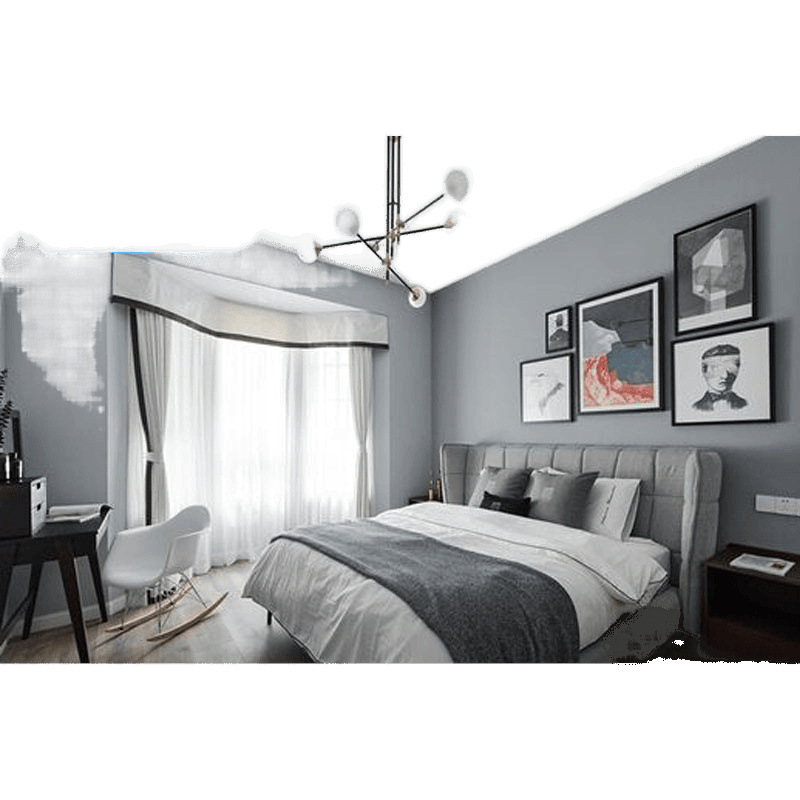 Gray Black Interior Wall Latex Paint Water-Based Wall Paint Dark Gray Light Gray Industrial Style Wall Paint