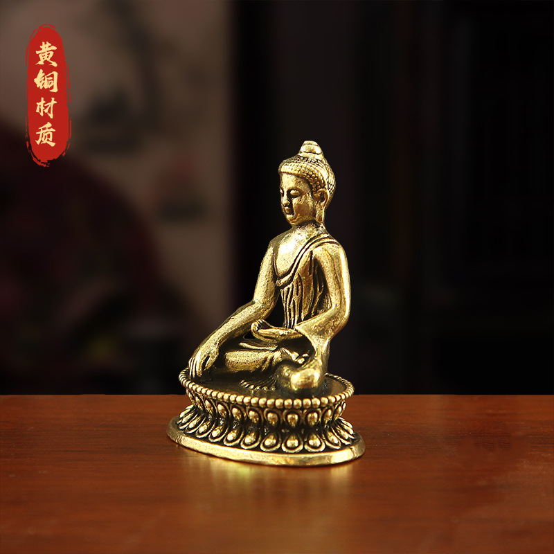 Antique Pharmacist Buddha Statues Ornaments Xizang Guanyin Pocket Buddha Creative Retro Literary Play Mini Buddha Hall Sold Ornaments